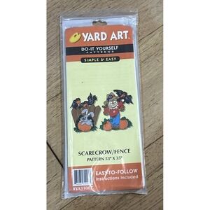 Vintage Yard Art Do It Yourself - YA31007 - Scarecrow/Fence - 53"x35" - NIB